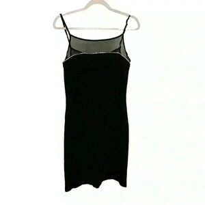 Onyx Nite Women's Black Rhinestone Embellished Dress Size Small